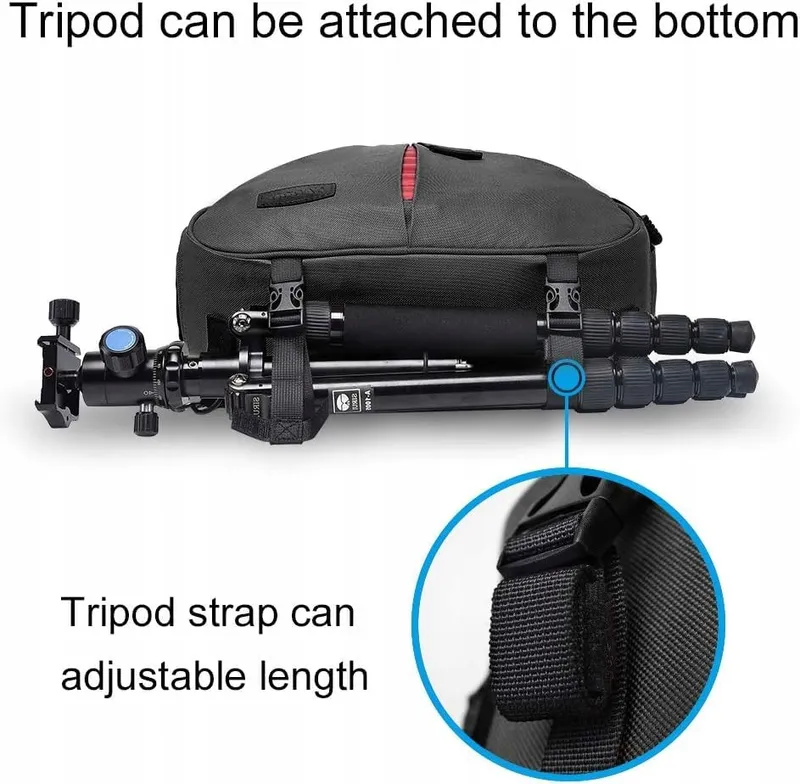 CADEN Camera Sling Crossbag Schoudertas DSLR Canon Nikon Sony Zwart — foto 7