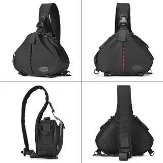 CADEN Camera Sling Crossbag Schoudertas DSLR Canon Nikon Sony Zwart — miniatuur 9