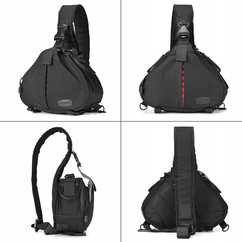 CADEN Camera Sling Crossbag Schoudertas DSLR Canon Nikon Sony Zwart — foto 9