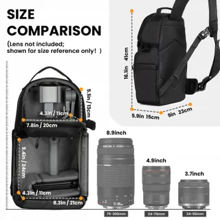 TARION Schoudertas Waterdicht DSLR SLR Objectief Statief — miniatuur 8