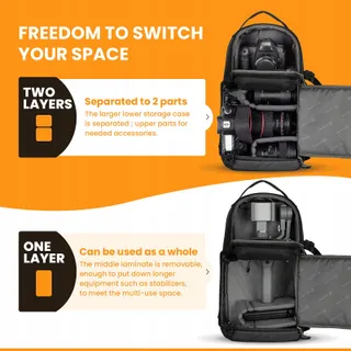 TARION Schoudertas Waterdicht DSLR SLR Objectief Statief — miniatuur 4