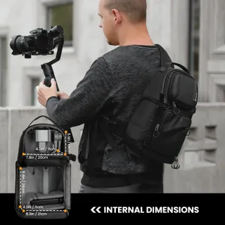 TARION Schoudertas Waterdicht DSLR SLR Objectief Statief — miniatuur 7