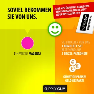 SUPPLY GUY 5x Inkt Compatibel Canon CLI-551 Magenta Printers — miniatuur 3
