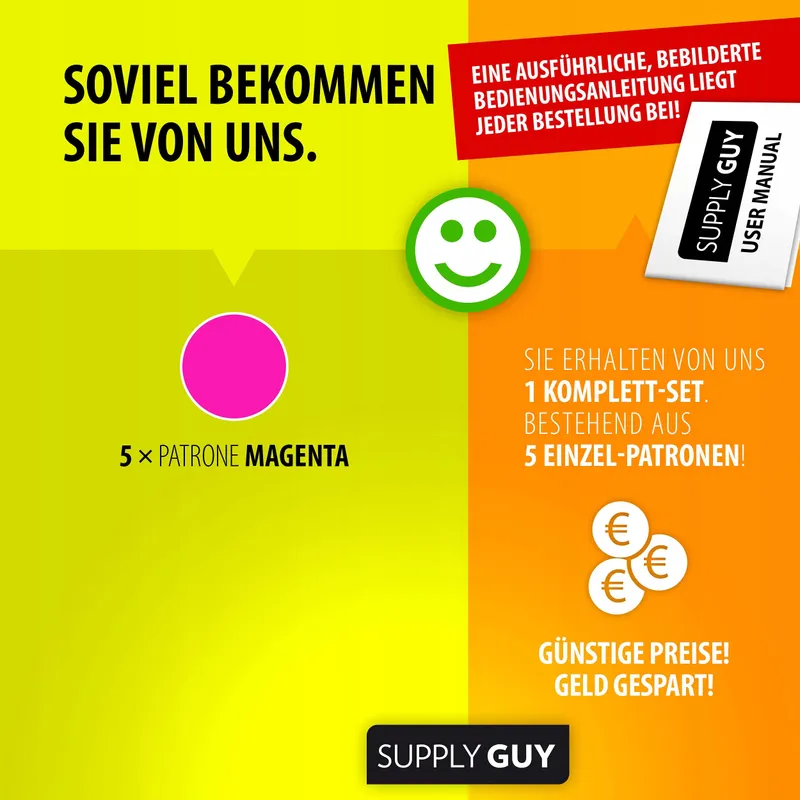 SUPPLY GUY 5x Inkt Compatibel Canon CLI-551 Magenta Printers — foto 3