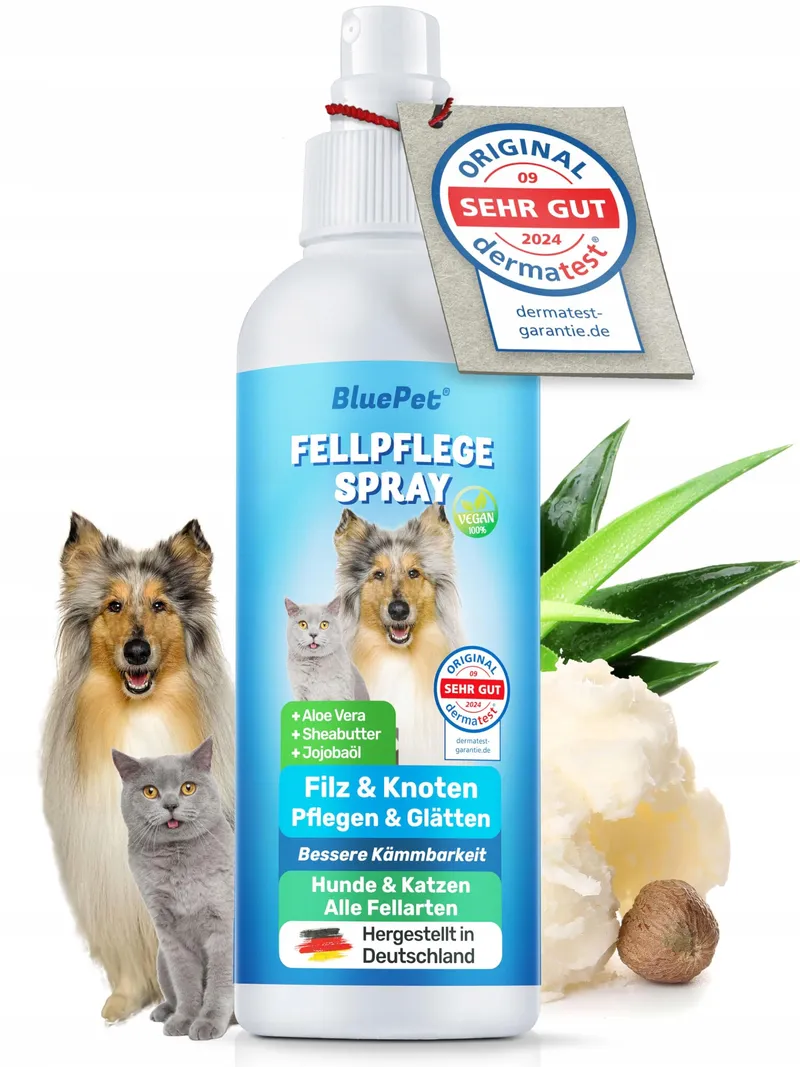 BLUEPET Ontklittingsspray Hond Kat 200ml Aloe Shea Jojoba — foto 1