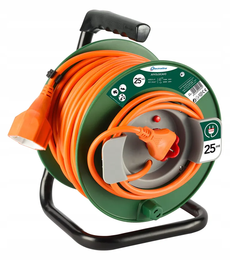 ELECTRALINE Kabelhaspel 25m Universeel Stopcontact Tuin — foto 1