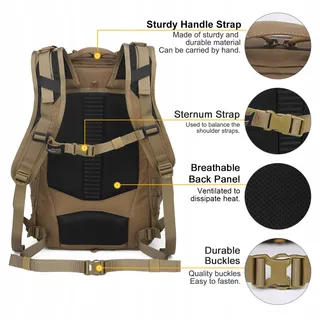 MARDINGTOP Rugzak 30L Molle Laptop Stad Business Reizen — miniatuur 4