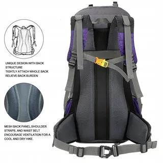 BSEASH Wandelrugzak 60L Waterdicht Licht Voor Kamperen Reizen — miniatuur 6