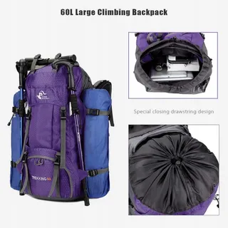BSEASH Wandelrugzak 60L Waterdicht Licht Voor Kamperen Reizen — miniatuur 5