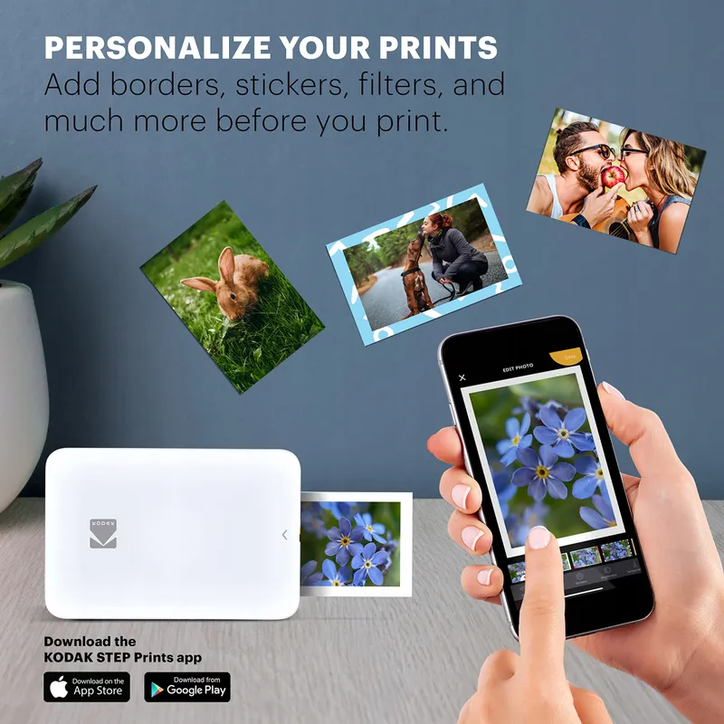 KODAK Step Slim Mobiele Fotoprinter Zink 2x3 Bluetooth Wit — foto 4