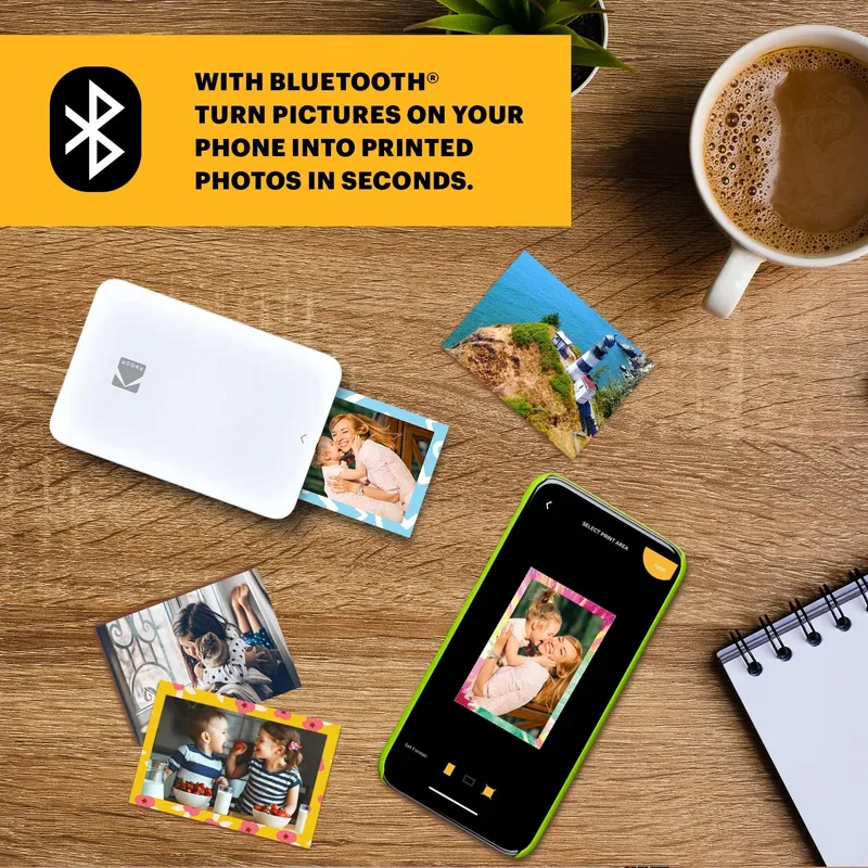KODAK Step Slim Mobiele Fotoprinter Zink 2x3 Bluetooth Wit — foto 6