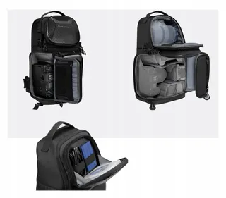 K&F CONCEPT Waterdichte Cameratas Zwart met Regenhoes — miniatuur 14