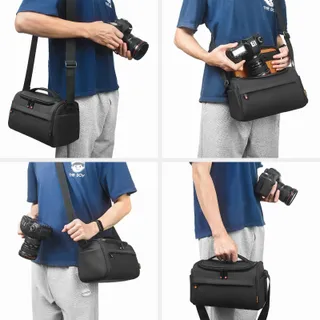 FOSOTO DSLR SLR Cameratas Waterdicht Schoudertas Canon Nikon Sony — miniatuur 8