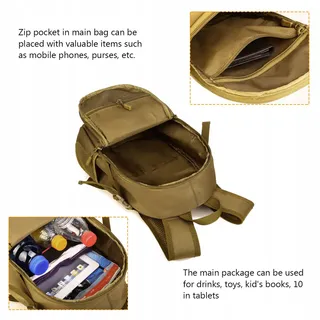 ZHIERNA Tactische Rugzak Voor Fiets Wandelen Klimmen Outdoor Laptop — miniatuur 4