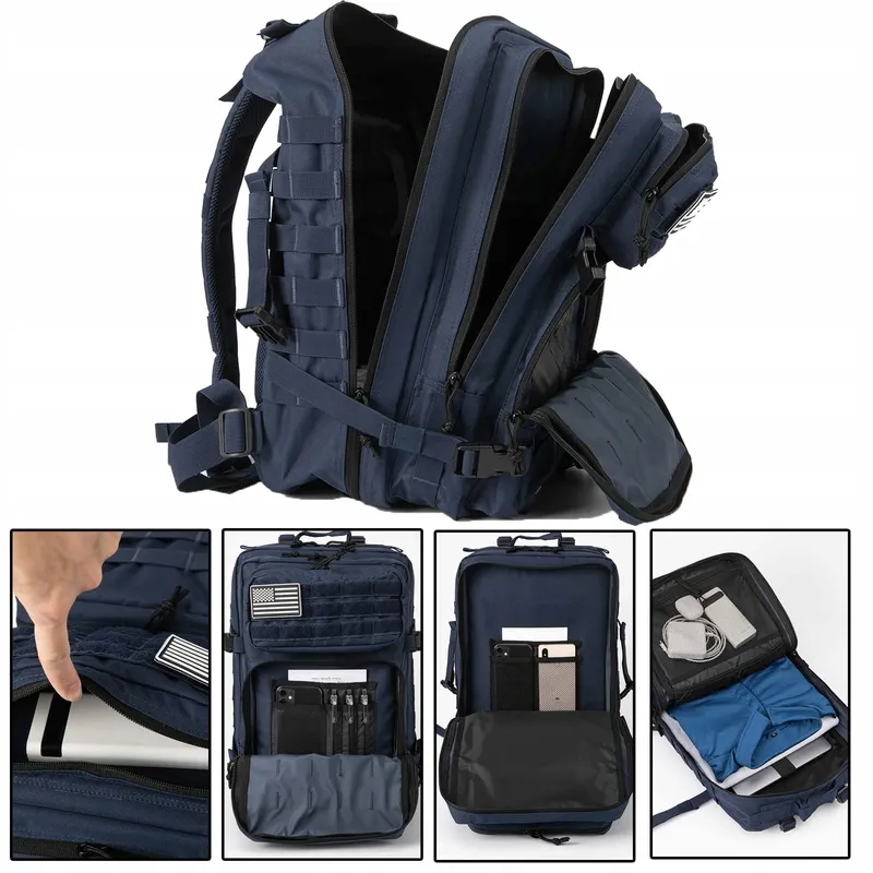 QTQY Tactische Militaire Rugzak 45L Molle Trekking 3 Dagen — foto 5