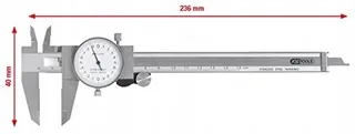 KS TOOLS 300.0547 Klokschuifmaat Analoog Nauwkeurigheid +/-0,02mm — miniatuur 5