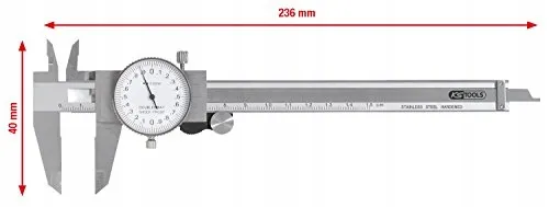 KS TOOLS 300.0547 Klokschuifmaat Analoog Nauwkeurigheid +/-0,02mm — foto 5