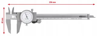 KS TOOLS 300.0547 Klokschuifmaat Analoog Nauwkeurigheid +/-0,02mm — miniatuur 4