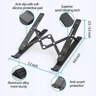 AUYUIIY Aluminium Verstelbare Opvouwbare Laptopstandaard 10-15,6 Inch — miniatuur 5