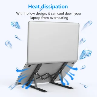 AUYUIIY Aluminium Verstelbare Opvouwbare Laptopstandaard 10-15,6 Inch — miniatuur 7