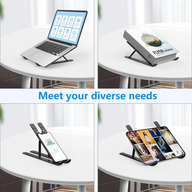 AUYUIIY Aluminium Verstelbare Opvouwbare Laptopstandaard 10-15,6 Inch — foto 6