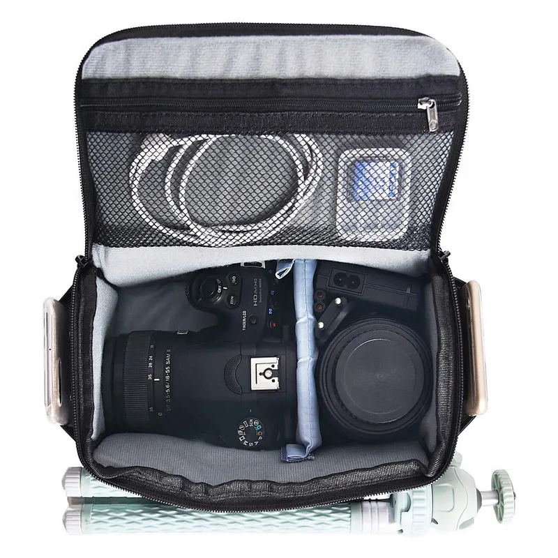 FOSOTO Schoudertas SLR Nikon Canon Fujifilm met Regenhoes β foto 4