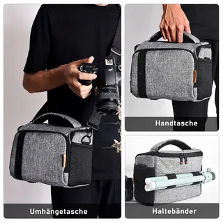 FOSOTO Schoudertas SLR Nikon Canon Fujifilm met Regenhoes — miniatuur 2