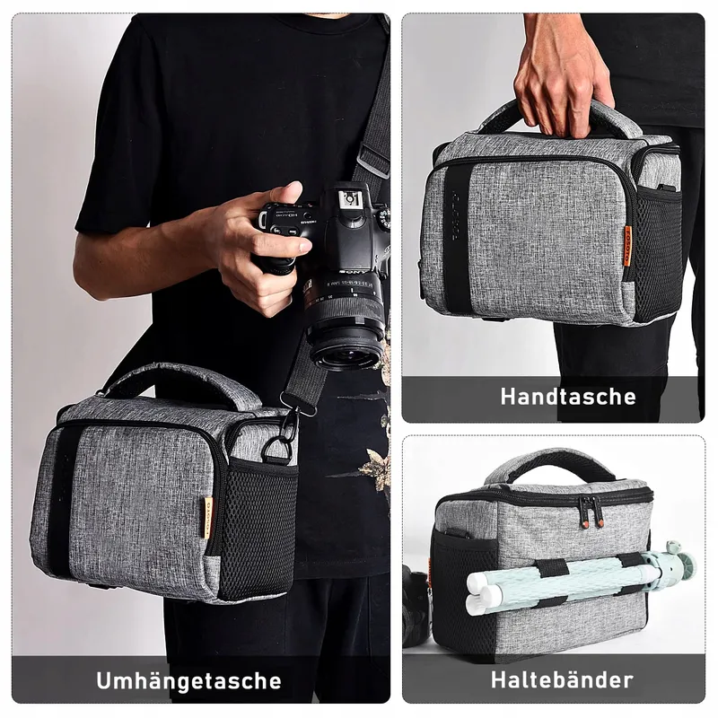 FOSOTO Schoudertas SLR Nikon Canon Fujifilm met Regenhoes β foto 2