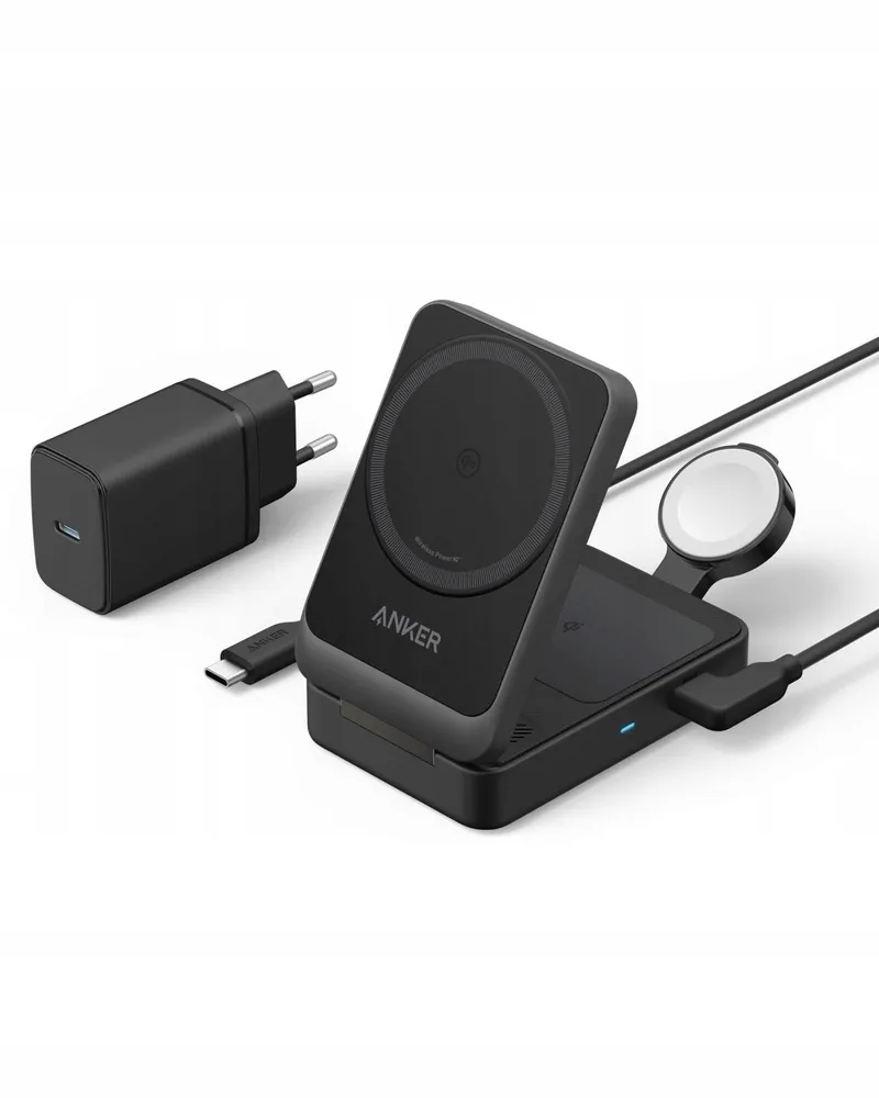 ANKER MagGo Laadstation 3-in-1 Qi2 15W MagSafe iPhone AirPods Watch — foto 1