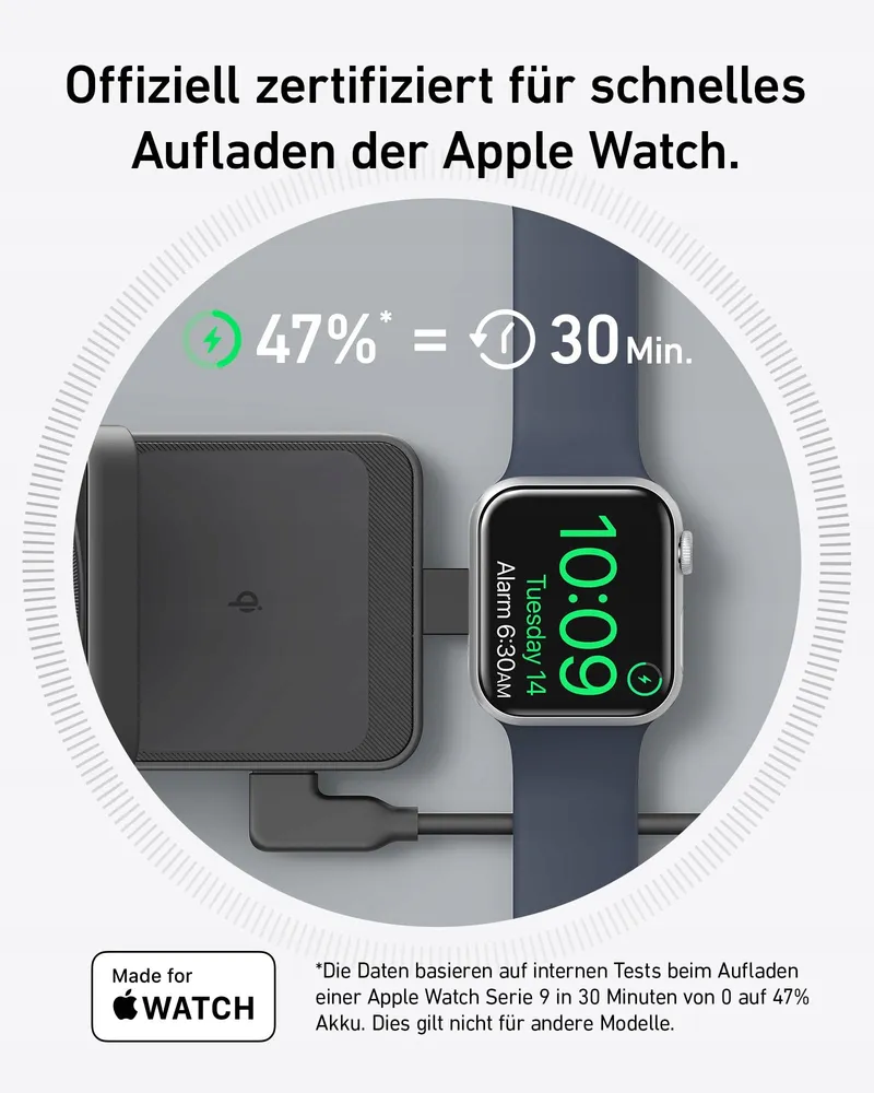 ANKER MagGo Laadstation 3-in-1 Qi2 15W MagSafe iPhone AirPods Watch — foto 4