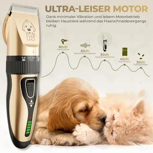 GLOBAL TECH Stille Professionele Tondeuse voor Honden — foto 2