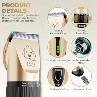 GLOBAL TECH Stille Professionele Tondeuse voor Honden — miniatuur 6