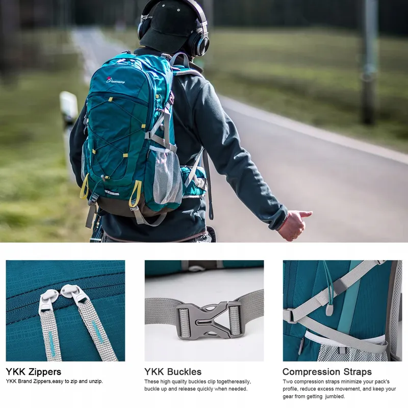 MOUNTAINTOP Trekkingrugzak 40L Unisex Met Regenhoes Outdoor — foto 6
