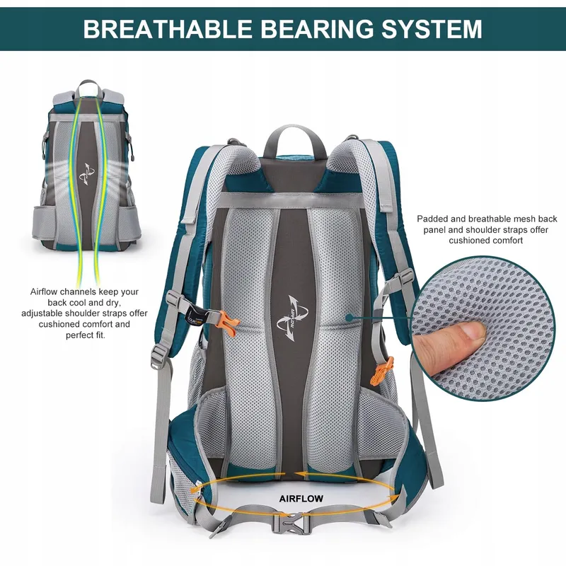 MOUNTAINTOP Trekkingrugzak 40L Unisex Met Regenhoes Outdoor — foto 4