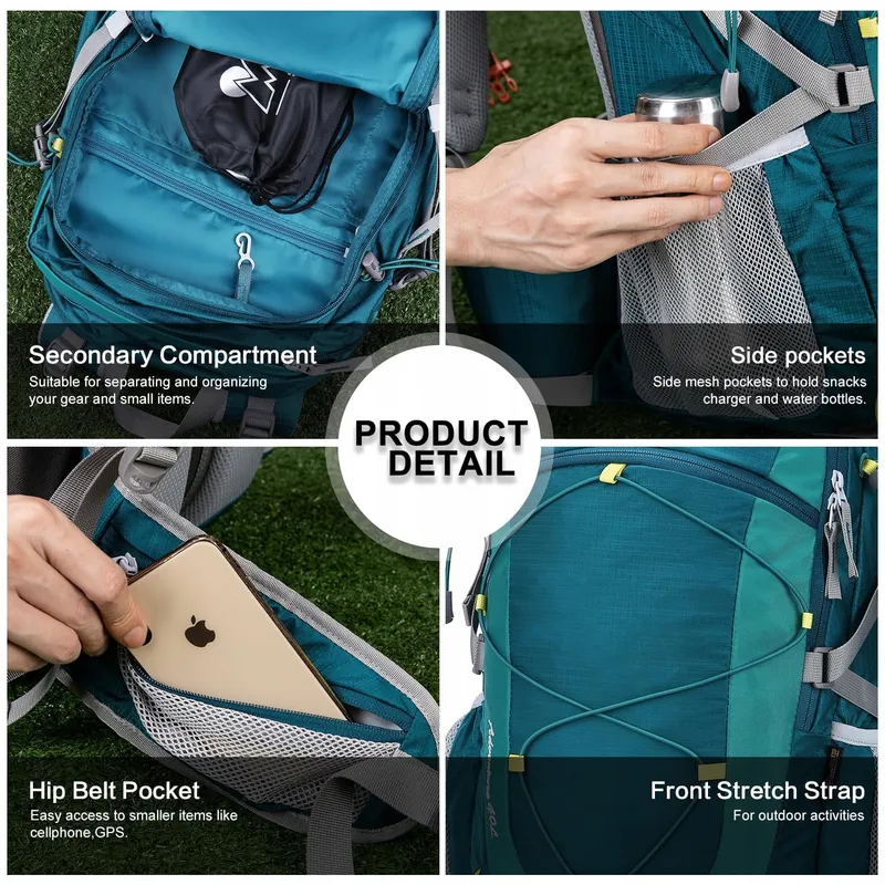 MOUNTAINTOP Trekkingrugzak 40L Unisex Met Regenhoes Outdoor — foto 7