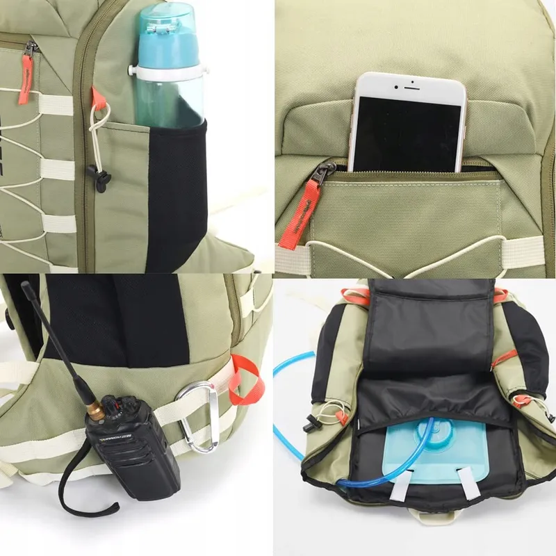 BSEASH Wandelrugzak 40L Waterdicht Regenhoes Mintgroen — foto 3