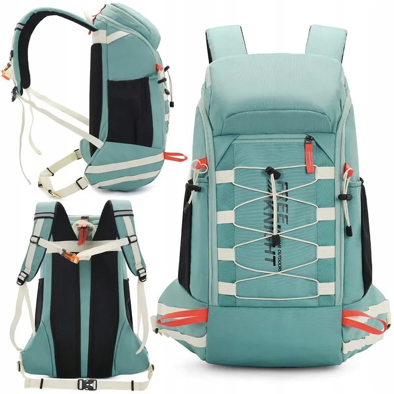 BSEASH Wandelrugzak 40L Waterdicht Regenhoes Mintgroen — foto 2
