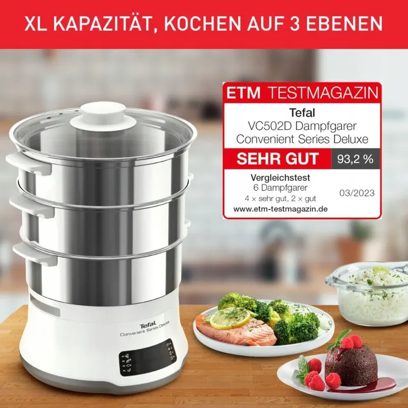 TEFAL Convenient Series Stoomkoker Touch 8 Programma's Roestvrij Staal — foto 3
