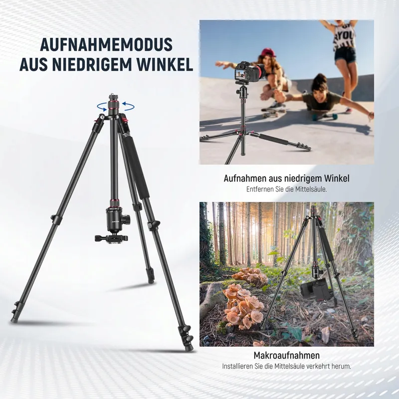 NEEWER TP77 Camerastatief 77 Inch DSLR Telefoon 360 Kogelkop Aluminium — foto 5