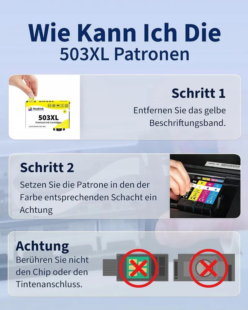 HOOKINK 8 Inktcartridges 503XL voor Epson XP-5200 WF-2960 — foto 6