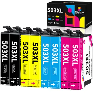 HOOKINK 8 Inktcartridges 503XL voor Epson XP-5200 WF-2960 — miniatuur 1