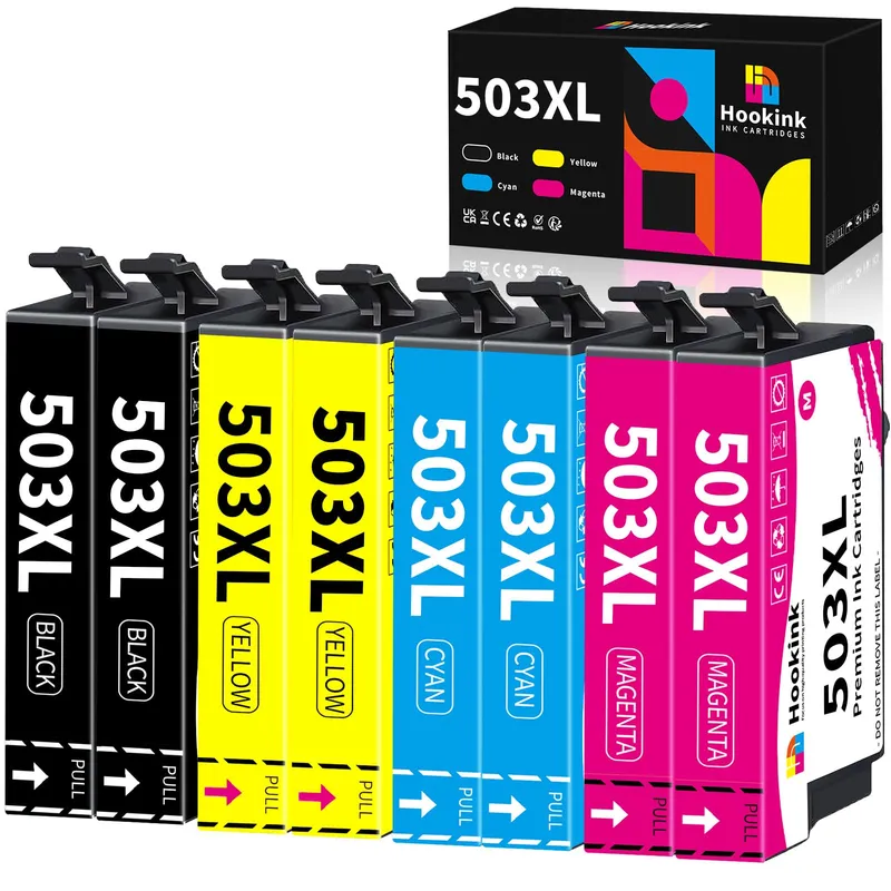 HOOKINK 8 Inktcartridges 503XL voor Epson XP-5200 WF-2960 — foto 1