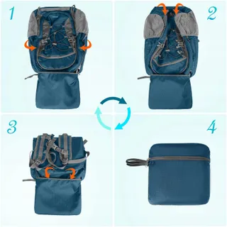 RAINSMORE Waterdichte Wandelrugzak 40L Blauw — miniatuur 6