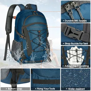 RAINSMORE Waterdichte Wandelrugzak 40L Blauw — miniatuur 5