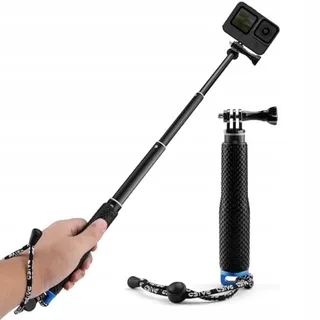 GLASFLENGTH Telescopische Selfiestick 49cm Voor GoPro Hero 12-8 DJI AKASO — miniatuur 1