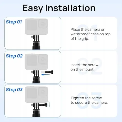 GLASFLENGTH Telescopische Selfiestick 49cm Voor GoPro Hero 12-8 DJI AKASO — foto 5