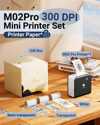 PHOMEMO M02 Pro Mini Thermische Printer 304 DPI iOS Android — miniatuur 2