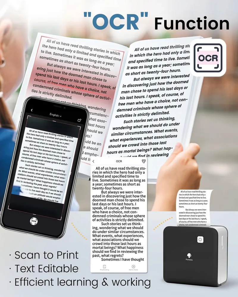 PHOMEMO M02 Pro Mini Thermische Printer 304 DPI iOS Android — foto 9