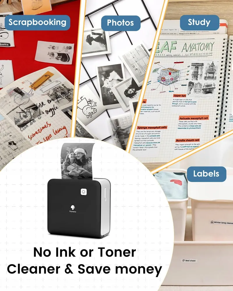 PHOMEMO M02 Pro Mini Thermische Printer 304 DPI iOS Android — foto 6