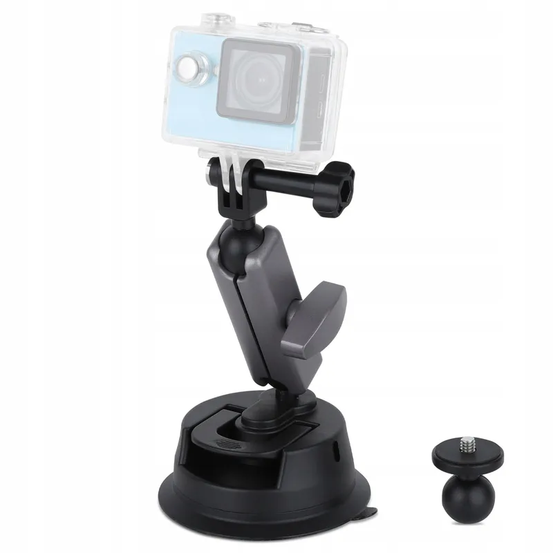 NEEWER Drievoudige Zuignaphouder Auto met Selfiestick en GoPro Houders — foto 9